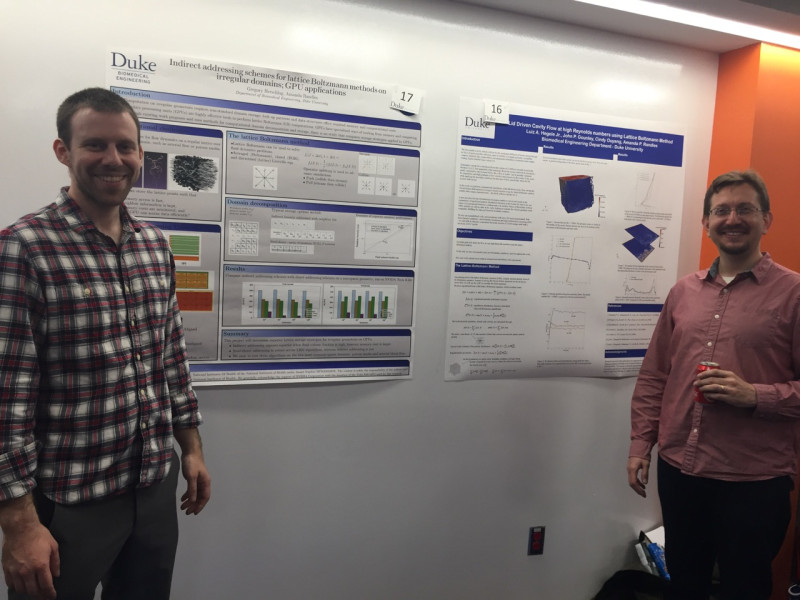 Greg and Luiz present posters at the 2017 Duke Research Computing Symposium.